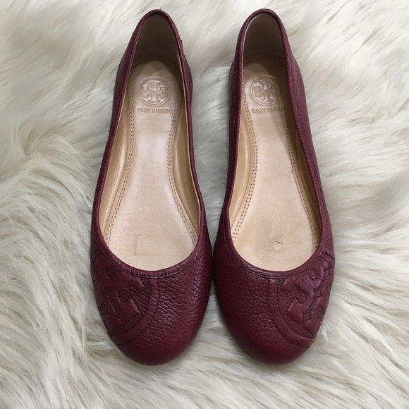 Tory Burch Shoes - TORY BURCH RUBY BALLET FLAT IN CABERNET SIZE 7